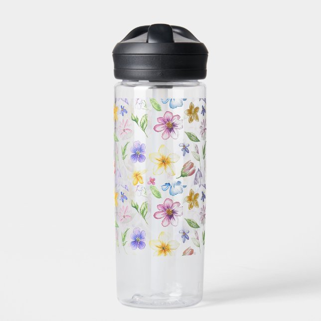 Bouteille D'eau Fleurs Floral Pattern Sublimation-95651 (Extérieur)