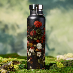 Bouteille D'eau Fleurs Floral Vintage Art élégant Monogramme Or