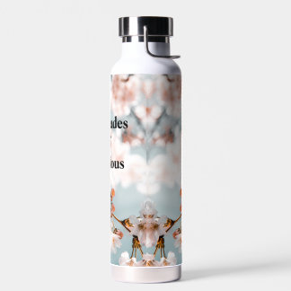 Bouteille D'eau Fleurs roses 50 Tons de Fabuleux