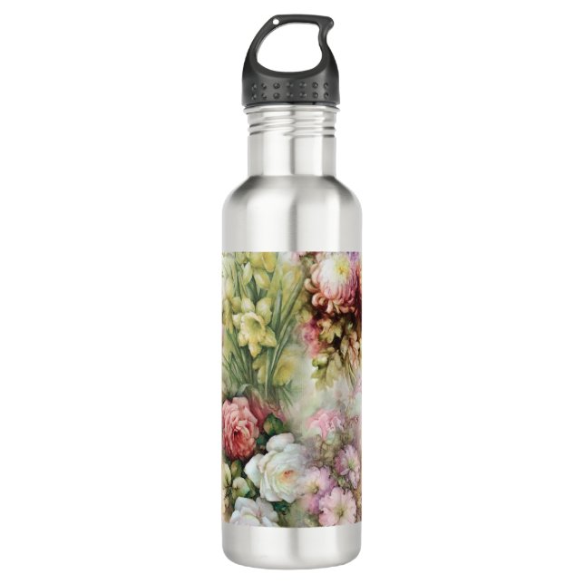 Bouteille D'eau Fleurs vintages (Devant)