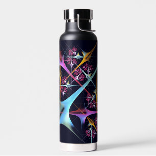Bouteille D'eau Floral rose moderne Art Abstrait Couleur Motif #01