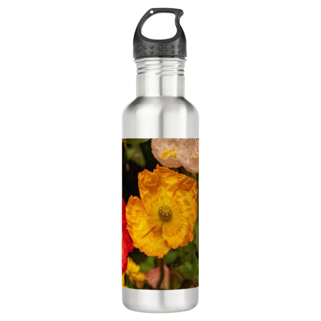 Bouteille D'eau Floral Sauver Notre Planète Fleurs Nature (Devant)