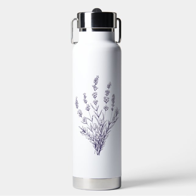Bouteille d'eau florale de lavande (Salle de sport)