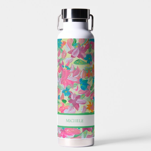 Bouteille d'eau florale Pastel Sunny (Avant)