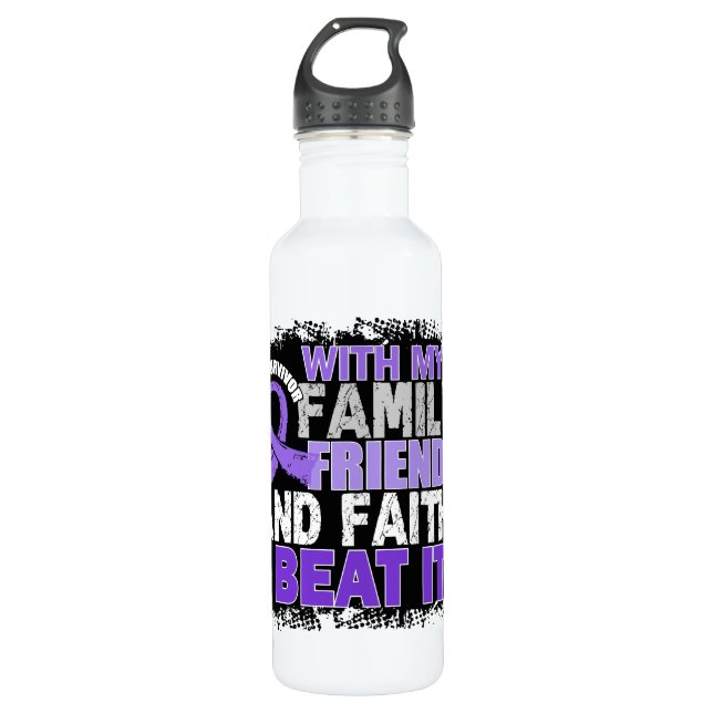Bouteille D'eau Foi d'amis de famille de survivant de (Devant)