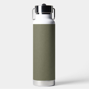 Bouteille D'eau Fond texturé vert olive calme et simple
