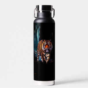 Bouteille D'eau Forêt foncée de Tigre brillant