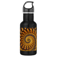 Fractale en spirale abstraite noire et or