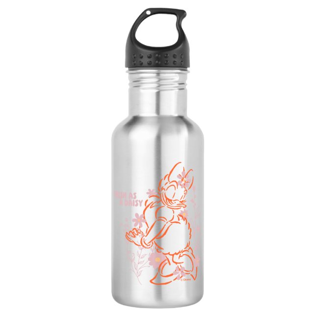 Bouteille D'eau Fresh as a Daisy Minimalist Floral Graphic (Devant)