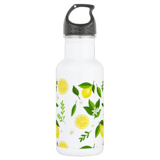 Bouteille D'eau Fresh lemons with flowers and leaves