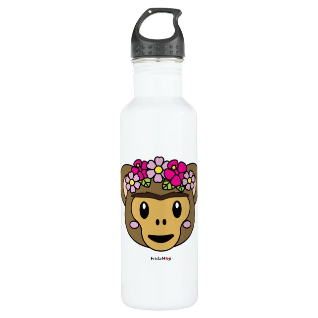 Bouteille D'eau Frida Kahlo | FridaMoji - Singe (Devant)