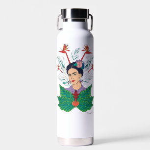 Bouteille D'eau Frida Kahlo   Oiseaux de Paradis Graphique Floral