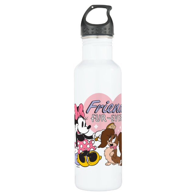 Bouteille D'eau Friends Fur Ever Minnie and Pup Love (Devant)