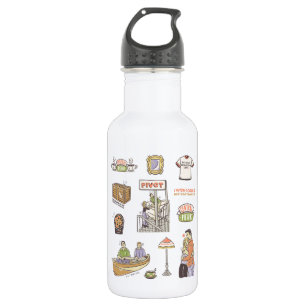 Bouteille D'eau FRIENDS™   Icônes de dessin animé
