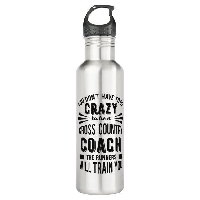 Bouteille D'eau Funky Cross Country Coach Crazy (Devant)