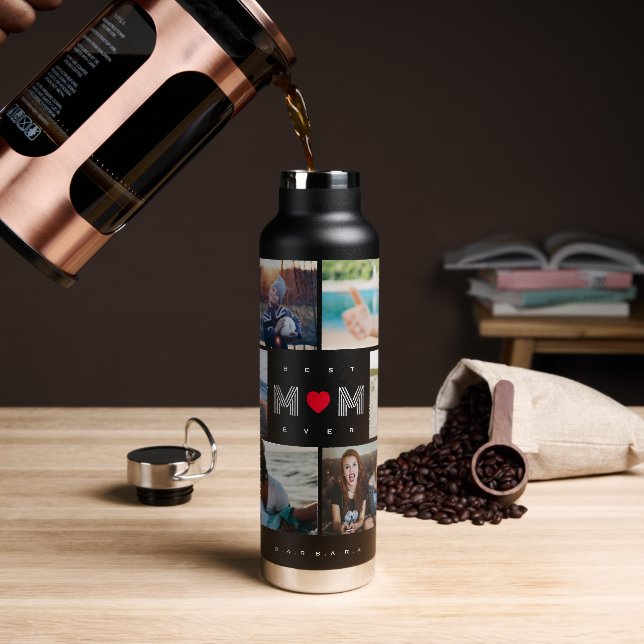 Bouteille D'eau Funny Best Mom Ever 8 Collage photo (Gym)