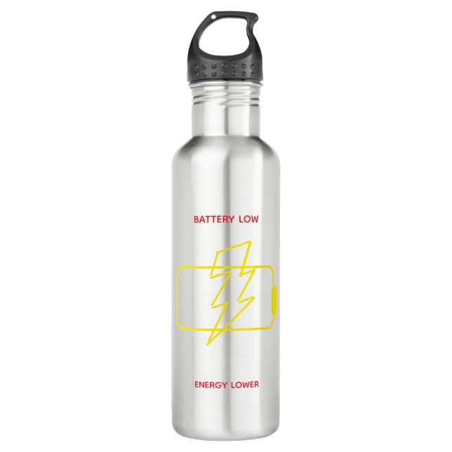 Bouteille D'eau Funny Low Battery Stainless Steel Bottle (Devant)