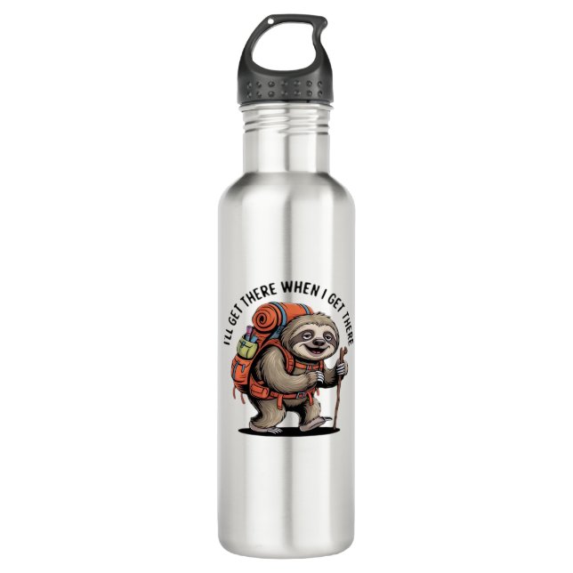 Bouteille D'eau Funny Sloth Hiking Team - Slow and Steady Classic  (Devant)