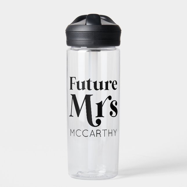 Bouteille D'eau Futur Madame Custom Nom Mariée Pour Devenir Fiancé (Extérieur)