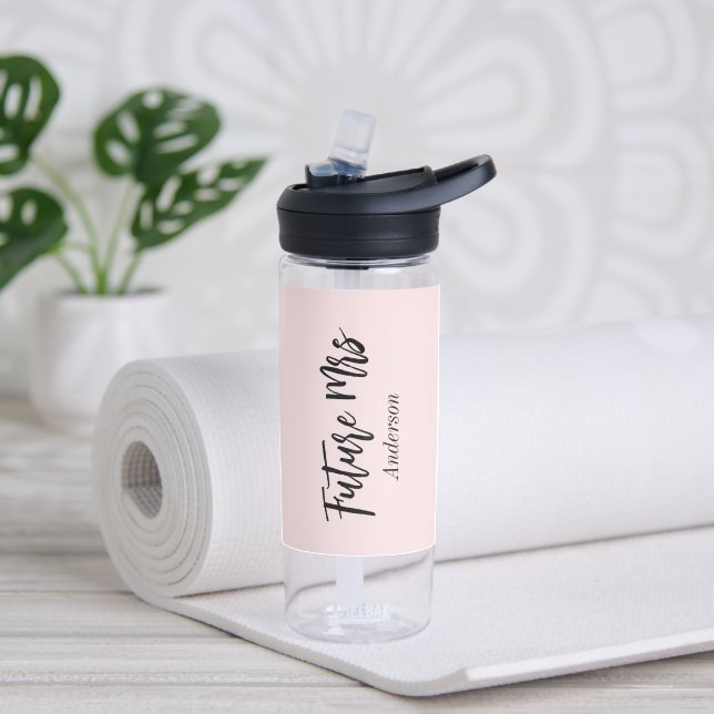 Bouteille D'eau Futur Madame Fête de Mariage Rose Pâle  (Yoga)