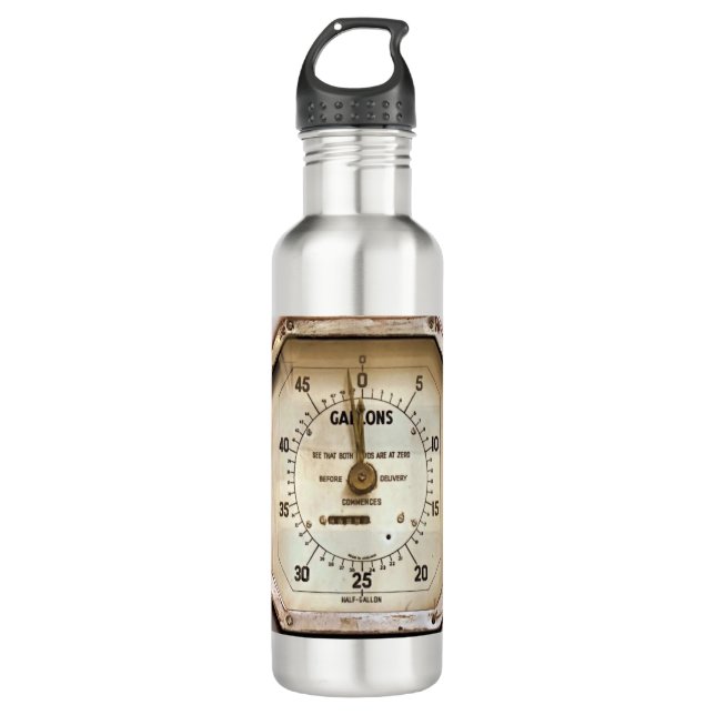 Bouteille D'eau GAGE DE CARBURANT vintage (Devant)