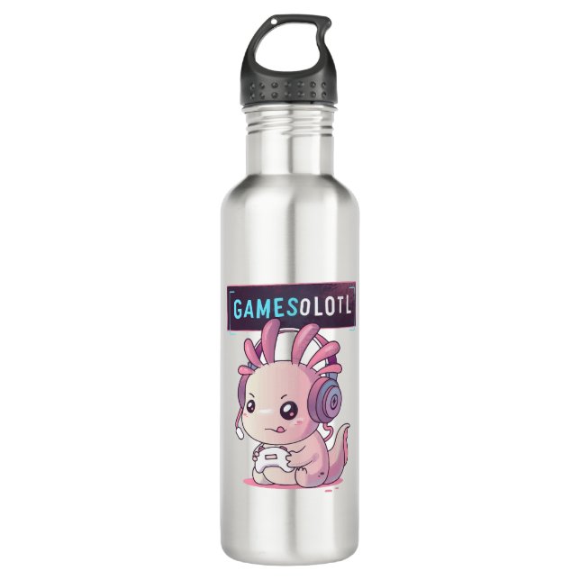Bouteille D'eau Gamesolotl - Axolotl Gamer (Devant)