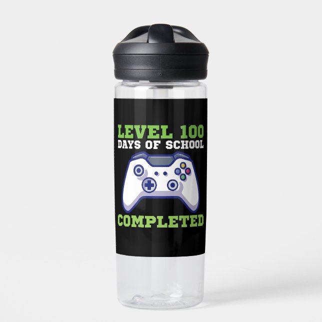 Bouteille D'eau Garçons Niveau 100 Jours D'École Terminé (Extérieur)