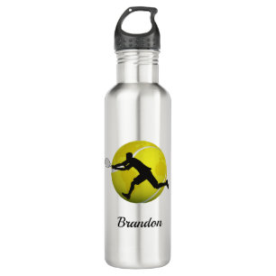 Bouteille D'eau Garçons Tennis Planet Ball & Joueur Son nom Enfant
