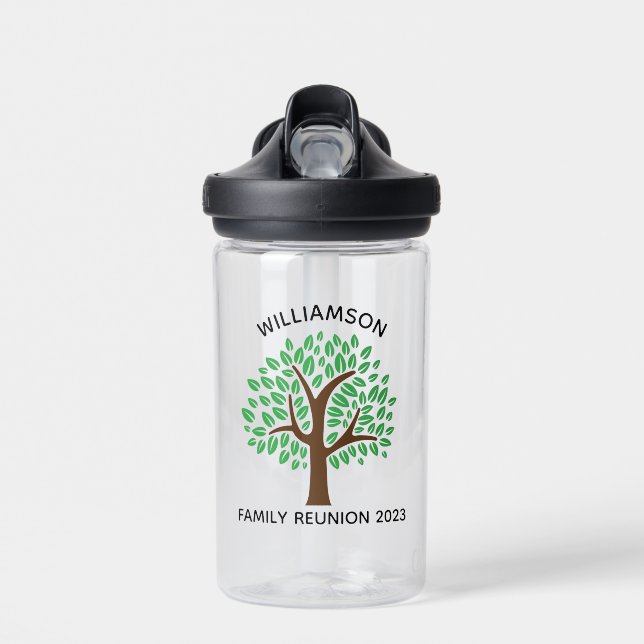 Bouteille D'eau Garde personnalisée de l'arbre de réunion de famil (Avant)