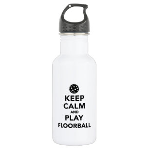 Bouteille D'eau Gardez le calme et le jeu Floorball
