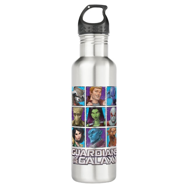 Bouteille D'eau Gardiens de la Galaxie | Grille d'équipage (Devant)