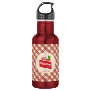 Bouteille D'eau Gâteau velours rouge avec fromage à la crème et fr