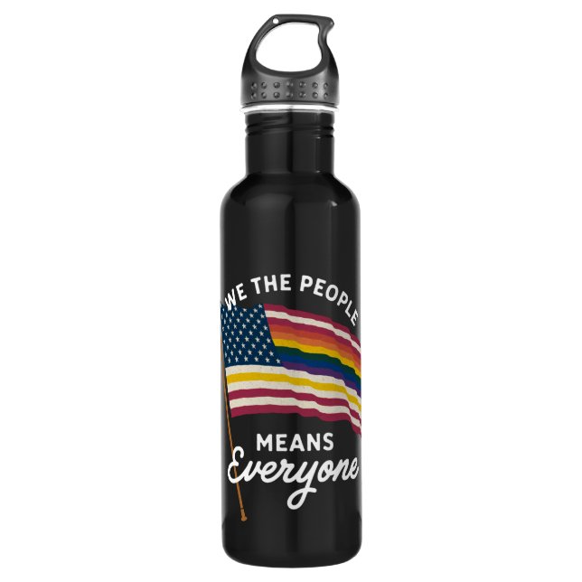 Bouteille D'eau Gay Pride Parade Nous Le Peuple Signifie Tout Le M (Devant)