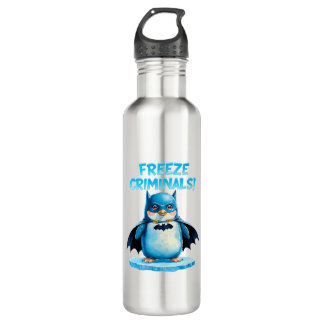 Bouteille D'eau Geler les criminels - Pingouin foncé