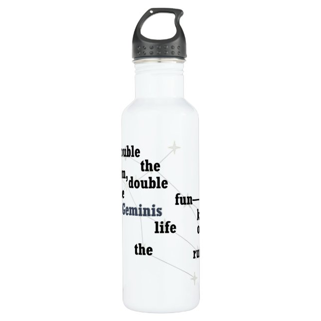 Bouteille D'eau Gemini Fun & Inspiration Design pour un usage quot (Devant)