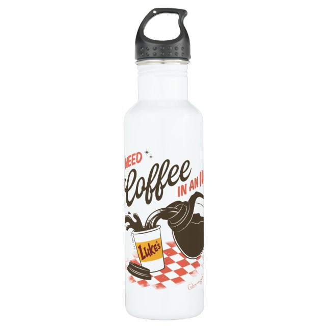 Bouteille D'eau Gilmore Girls Luke’s Coffee IV Quote (Devant)