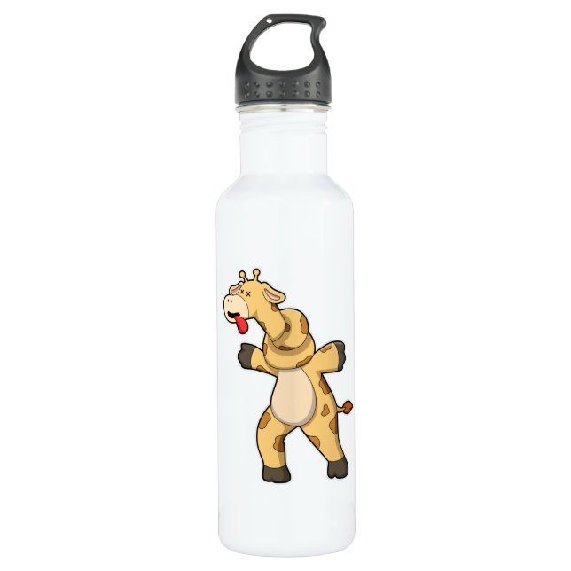 Bouteille D'eau Giraffe avec noeud dans le cou (Devant)