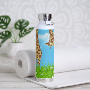 Bouteille D'eau Giraffe en Herbe