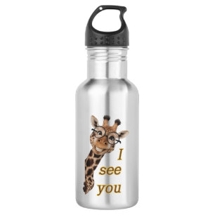 Bouteille D'eau Giraffe.Text.Je vous vois