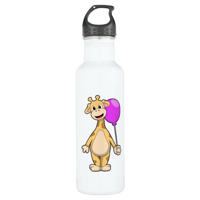 Bouteille D'eau Giraffe with Balloon (Devant)