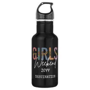 Bouteille D'eau Girls Weekend Cheetah Print Girls trip getaway