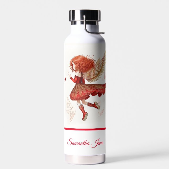 Bouteille D'eau Girly Little Red Fairy Imaginaire Art (Gauche)