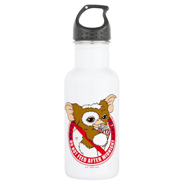 Bouteille D'eau Gizmo | Ne Pas Se Nourrir Après Minuit (Devant)