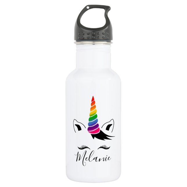 Bouteille D'eau Glam Rainbow Unicorn (Devant)
