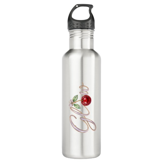 Bouteille D'eau Glow Cherry – Glam Water Bottle (Devant)