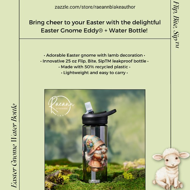 Bouteille d'eau Gnome de Pâques (Créateur téléchargé)