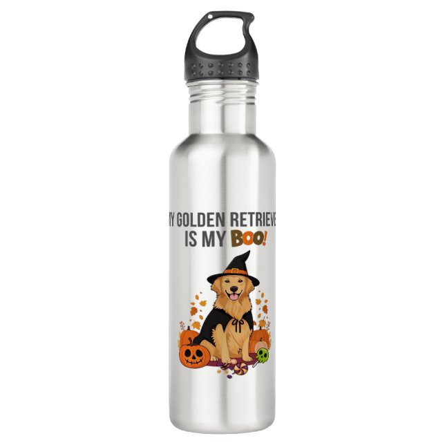 Bouteille D'eau Golden Retriever Halloween Chien Mon Golden Retrie (Devant)