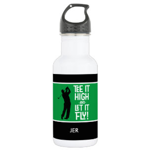 Bouteille D'eau Golf Sports Humour Slogan Hommes Black Green 18 oz