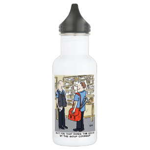 Bouteille D'eau Golfer Postman aime le dessin sur le golf