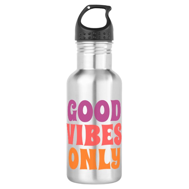 Bouteille d'eau "Good Vibes Only" - Hydratation Mo (Devant)